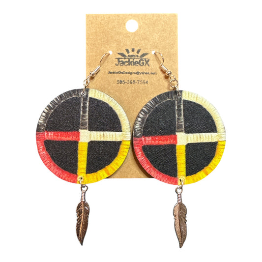Medicine wheel earrings